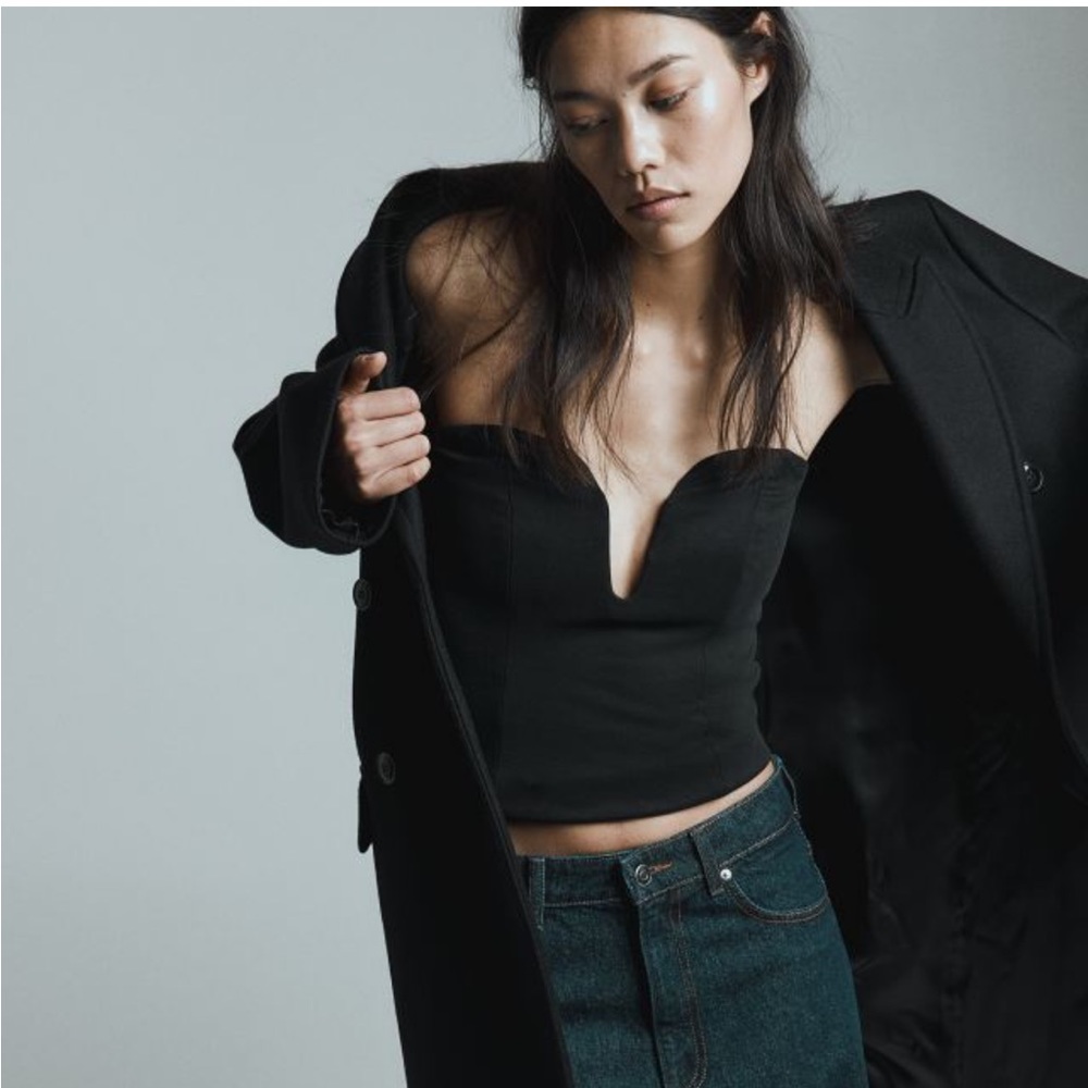 H&M Sweetheart-neck Bustier-style Top in Medium